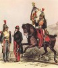 Французские драгуны в 1845 году (из популярной в нацистской Германии работы Мартина Лезиуса Das Ehrenkleid des Soldaten... Берлин. 1936 год)