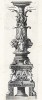 Богато украшенный античный канделябр (лист 76 из Manuale di vari ornamenti contenete la serie del candelabri antichi. Рим. 1790 год)