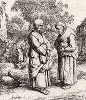 Две старушки. Офорт Адриана ван Остаде, ок. 1648-54 гг. 