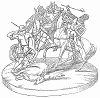 Скульптурная группа из героев народной английской Баллады о Чеви Чейзе -- награда, доставшаяся победителю скачек на ипподроме в английском городе Ньюкасл-апон-Тайн в 1844 году (The Illustrated London News №112 от 22/06/1844 г.)