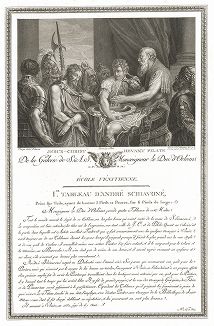 Христос перед Пилатом работы Скьявоне. Лист из знаменитого издания Galérie du Palais Royal..., Париж, 1808
