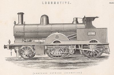 Многоцилиндровый локомотив английского инженера Франсиса Вэбба. 