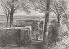 Вид на город Аугуста, штат Джорджия, через реку Саванна-ривер из парка Соммервиль. Лист из издания "Picturesque America", т.I, Нью-Йорк, 1872.
