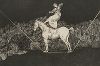 Безопасная глупость (Королева цирка). Акватинта Франсиско Гойи 1799 года из первого посмертного издания, вышедшего в журнале L’Art в 1877 году.