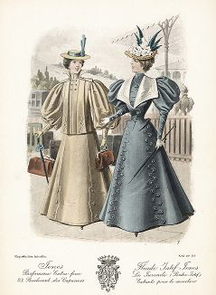 Французская мода из журнала Le Salon de la Mode, выпуск № 30, 1896 год.
