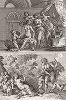 Туалет Венеры и встреча Венеры с Адонисом. "Iconologia Deorum,  oder Abbildung der Götter ...", Нюренберг, 1680. 