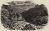 Утёс влюблённых на реке Дарт в южной Англии (иллюстрация к работе "Пресноводные рыбы Британии", изданной в Лондоне в 1879 году)