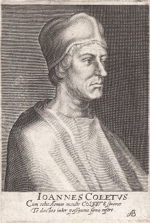 Джон Колет (1467-1519) - английский гуманист, реформатор системы образования, богослов и настоятель собора Святого Павла в Лондоне.