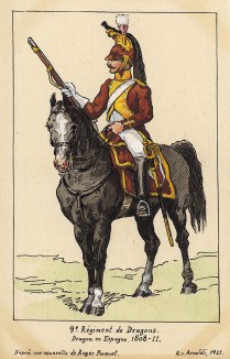 1808-11 гг. Кавалерист 9-го "испанского" драгунского полка французской армии. Коллекция Роберта фон Арнольди. Германия, 1911-28