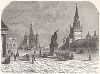 Москва. Красная площадь. Ксилография из издания "Voyages and Travels", Бостон, 1887 год