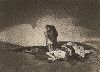 Никто не может помочь. Лист 60 из известной серии офортов знаменитого художника и гравёра Франсиско Гойи "Бедствия войны" (Los Desastres de la Guerra). Представленные листы напечатаны в Мадриде с оригинальных досок около 1900 года. 