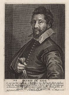 Петер де Йоде I (1573 -- 1634 гг.) -- фламандский художник, гравер и издатель. Гравюра Петера де Йоде II с оригинала Фердинанда Элля. 
