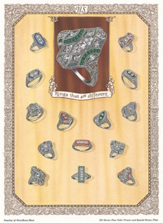Кольца с бриллиантами от  Hamilburg-Shaw. 