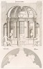 Замок Дампьер. Термы. Вид в разрезе. Androuet du Cerceau. Les plus excellents bâtiments de France. Париж, 1579. Репринт 1870 г.