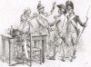 Братание солдат королевской гвардии и Парижской национальной гвардии в 1789 году (из Types et uniformes. L'armée françáise par Éduard Detaille. Париж. 1889 год)