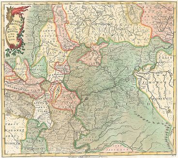 Царство Казанское с окольными провинциями и частью реки Волги. Atlas Russicus mappa una generali ... Petropolitanae, Санкт-Петербург, 1745.  