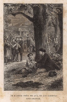 Иллюстрация 5 к первой части автобиографического романа Альфонса Доде "Малыш". Париж, 1874