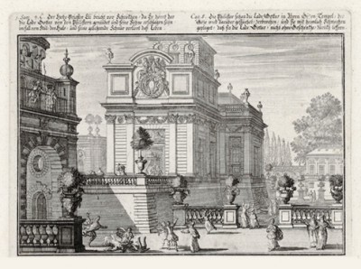 Роды жены Финнесовой при известии о захвате филистимлянами Ковчега Завета (из Biblisches Engel- und Kunstwerk -- шедевра германского барокко. Гравировал неподражаемый Иоганн Ульрих Краусс в Аугсбурге в 1700 году)