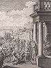 Прекрасный пример великодушия Публия Сципиона. Лист из "Краткой истории Рима" (Abrege De L'Histoire Romaine), Париж, 1760-1765 годы