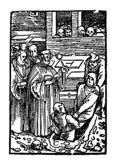 Похороны. Ганс Бальдунг Грин. Иллюстрация к Hortulus Animae. Издал Martin Flach. Страсбург, 1512