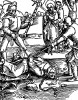 Иисус Христос, падающий под тяжестью креста. Из Speculum Passionis. Гравировал Ганс Бальдунг Грин, издал Ульрих Пиндер. Нюрнберг, 1507