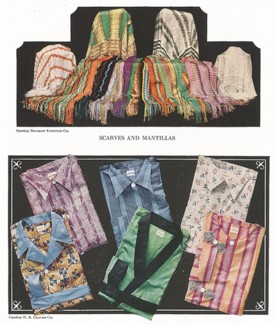 Стильные платки от Bradley Knitting Co. и яркие пижамы от H.B. Glover Co. 
