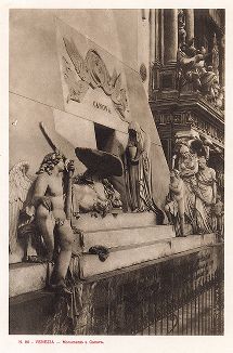 Мавзолей скульптора Антонио Канова в соборе Санта-Мария Глориоза деи Фрари. Ricordo Di Venezia, 1913 год.
