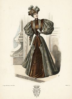 Французская мода из журнала La Mode de Style, выпуск № 35, 1895 год.
