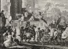 Аод и моавитяне (из Biblisches Engel- und Kunstwerk -- шедевра германского барокко. Гравировал неподражаемый Иоганн Ульрих Краусс в Аугсбурге в 1700 году)