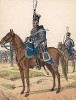 Саксонские гусары в униформе образца 1810 г. Uniformenkunde Рихарда Кнотеля, л.46. Ратенау (Германия), 1890