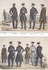 Униформа служащих французских железных дорог направления Сен-Жермен - Версаль в 1840-х гг. Les chemins de fer, Париж, 1935