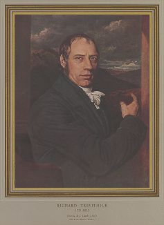Ричард Тревитик (1771-1833) - английский изобретатель, создавший первый паровоз. Les chemins de fer, Париж, 1935