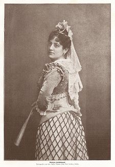 Тереза Ротхаузер (1865-1943) - немецкая оперная певица. Moderne Kunst..., т. 9, Берлин, 1895 год. 