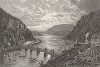 Вид на Харперс-Ферри и мост через Потомак, штат Западная Вирджиния.Лист из издания "Picturesque America", т.I, Нью-Йорк, 1872.