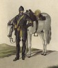 Тяжеловооружённый бранденбургский кавалерист в 1620 году (из популярной в нацистской Германии работы Мартина Лезиуса Das Ehrenkleid des Soldaten... Берлин. 1936 год)