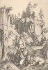 Святой Иероним в пустыне. Гравюра Альбрехта Дюрера, выполненная в 1512 году (Репринт 1928 года. Лейпциг)