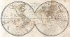 Карта мира. Welkarte (нем.) Гравюра середины XIX века