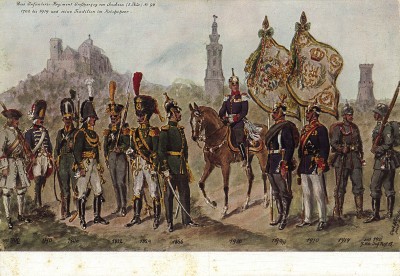 1702-1921 гг. Униформа пехоты полков королевства Саксония и Германской империи. Коллекция Роберта фон Арнольди. Германия, 1911-29