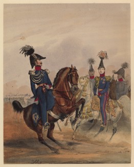 Адъютант короля Вюртемберга (майор) в повседневной форме одежды (литография из Das Koniglich Wurttembergische Militair... Вюрцбург. 1840 год)