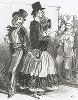 Записочка. Литография Поля Гаварни из серии "Карнавал", 1840-е гг