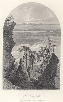 Восход солнца в горах Кэтскилл, штат Нью-Йорк. Лист из издания "Picturesque America", т.II, Нью-Йорк, 1874.