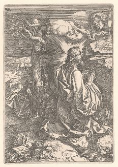 Христос на Масличной горе. Гравюра Альбрехта Дюрера, выполненная в 1515 году (Репринт 1928 года. Лейпциг)