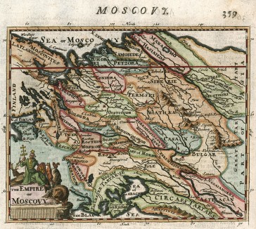 Московская империя. The Empire of Moscovy. Составил Герман Молл. Лондон, 1695