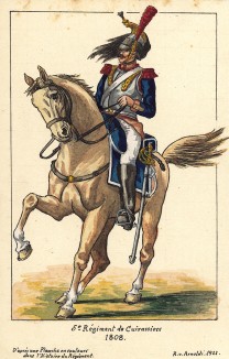1808 г. Кавалерист 5-го кирасирского полка французской армии. Коллекция Роберта фон Арнольди. Германия, 1911-28
