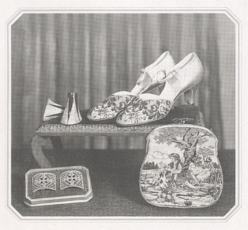 Модные аксессуары 1920-х годов. Реклама магазина Shoecraft Shop. 