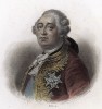 Король Франции Людовик XVI. Гравюра на стали. Париж, 1837