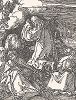 Христос на Масличной горе. Ксилография, выполненная по гравюре Альбрехта Дюрера 1510 года из издания "Albrecht Dürer. Sein Leben und einer Auswahl seiner Werke", Мюнхен, 1910 год