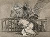 Так это происходит. Лист 47 из известной серии офортов знаменитого художника и гравёра Франсиско Гойи "Бедствия войны" (Los Desastres de la Guerra). Представленные листы напечатаны в Мадриде с оригинальных досок около 1900 года. 