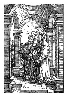 Святые апостолы Иаков и Филипп. Эрхард Шён для 12 Hauptarticel des Christlishen Glaubens. Издал Leonhart Milchthaler, Нюрнберг, 1539. Репринт 1930 г.