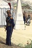 1804 г. Солдат морской пехоты императорской гвардии Наполеона на посту в булонском лагере. Коллекция Роберта фон Арнольди. Германия, 1911-28